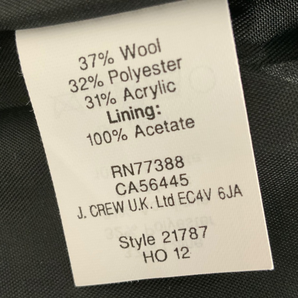 J Crew Factory The Pencil Skirt Tweed Boucle Wool Blend Black Grey Ivory SZ 2 - Picture 7 of 12